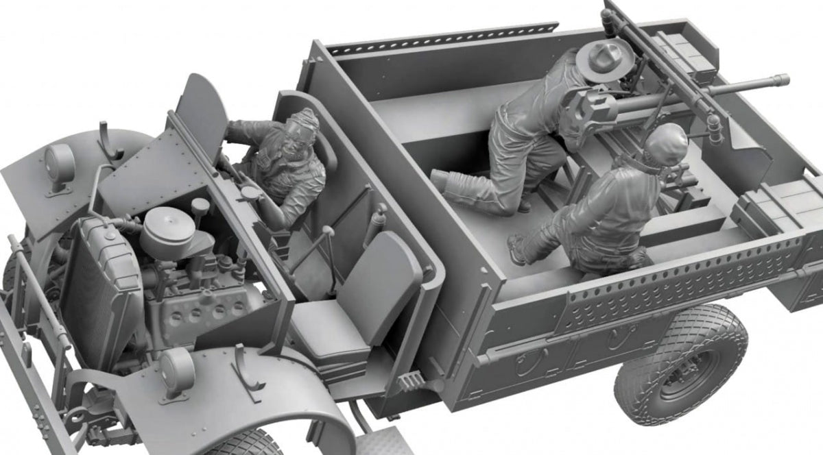 Camion Thunder Model 35312 LRDG CMP F30 avec canon Bofors MKI 37 mm Ordnance - Édition limitée bonus 1/35 – imagen 10