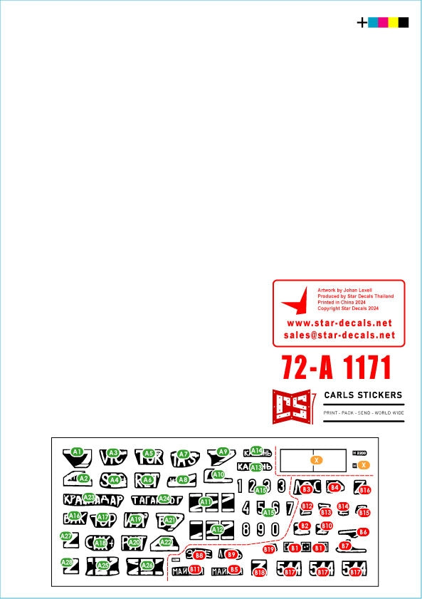 Star Decals 72-A1171 Guerre en Ukraine n° 23 T-72B3 russe à Marioupol 2022. T-72B3 rév. 2012 et rév. 2016. Échelle 1/72 – Bild 3