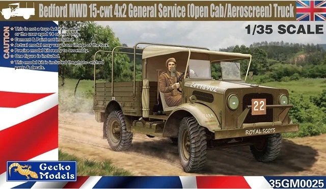 Maquette Gecko Models 35GM0025 Bedford MWD 15-cwt 4x2 Service Général 1/35