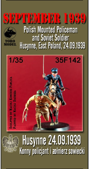 Toro 35F142 Wrzesień 1939 - Husynne, 24.09.1939 Konny policjant i żołnierz sowiecki Zestaw zawiera figurki 35F140 oraz 35F141 1/35