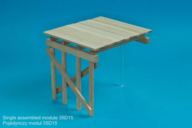 Pont en bois RB Model 35D15 Seconde Guerre mondiale - Prix pour un module unique 1/35