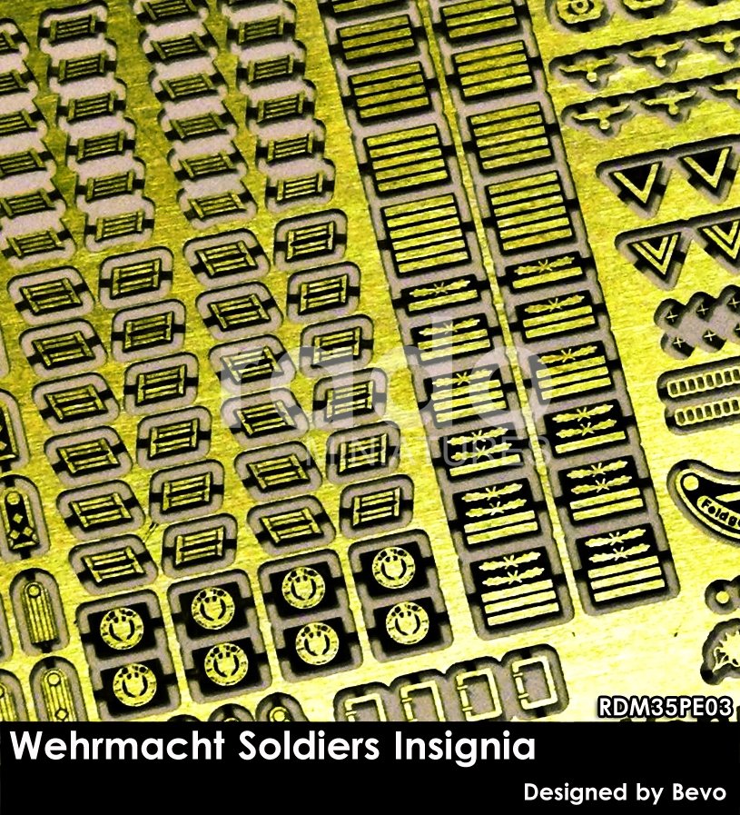 Insignes de soldats de la Wehrmacht RADO Miniatures RDM35PE03, échelle 1/35