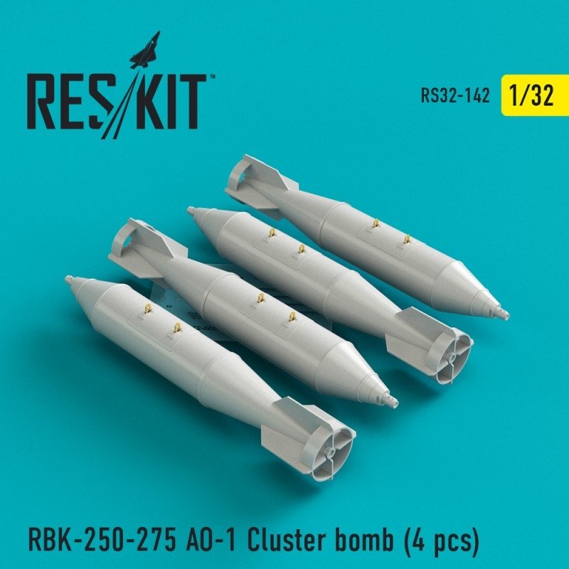 RESKIT RS32-0142 RBK-250-275 AO-1 Bombe à fragmentation (4 pièces) 1/32