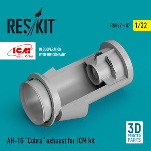 Échappement RESKIT RSU32-0107 AH-1G « COBRA » pour kit ICM 1/32 – Bild 2