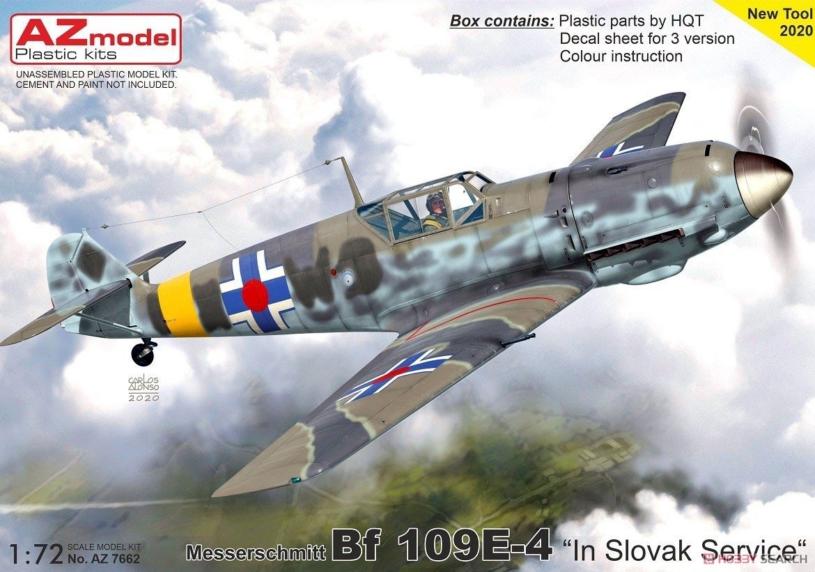 Maquette AZ7662 Messerschmitt Bf.109E-4 Force aérienne slovaque, échelle 1/72