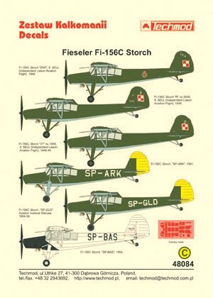Techmod 48084 - Fieseler Fi 156C Storch 1/48 – imagen 2
