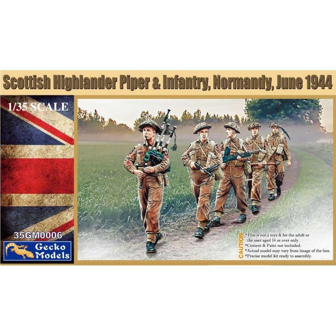 Gecko Models 35GM0006 Scottish Highlander Piper &amp; Infantrie 1/35
