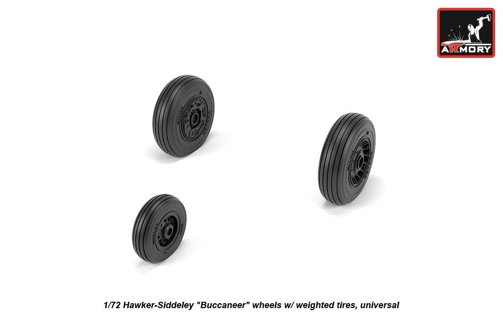 Roues du Hawker-Siddeley Buccaneer avec pneus lestés, Armory Models AW72411, échelle 1/72 – immagine 3