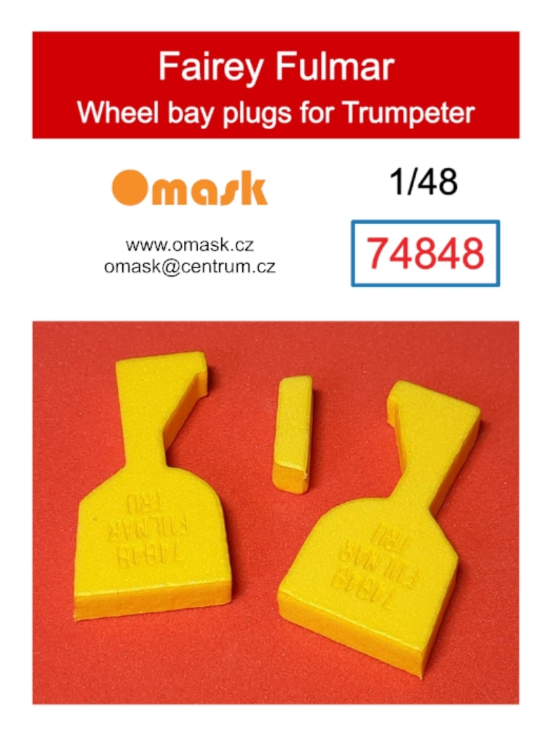 Bouchons de puits de train d&amp;#39;atterrissage Omask 74848 Fairey Fulmar (pour Trumpeter 05822) 1/48