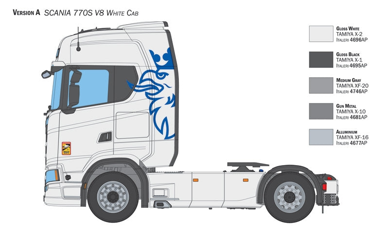 Italeri 3965 Scania 770 S V8 Cabine Blanche 1/24 – imagen 5