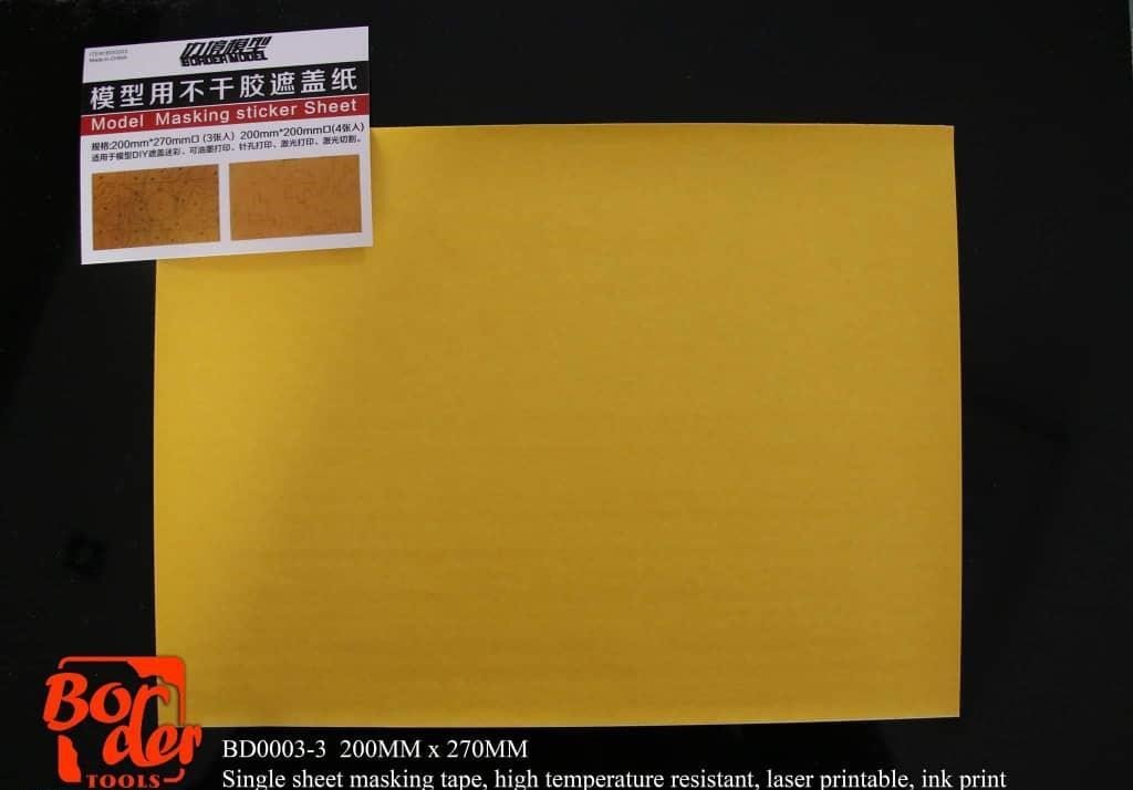 Feuille d'autocollants de masquage pour modèle de bordure BD0003-3 (200 mm x 270 mm, 4 pièces)