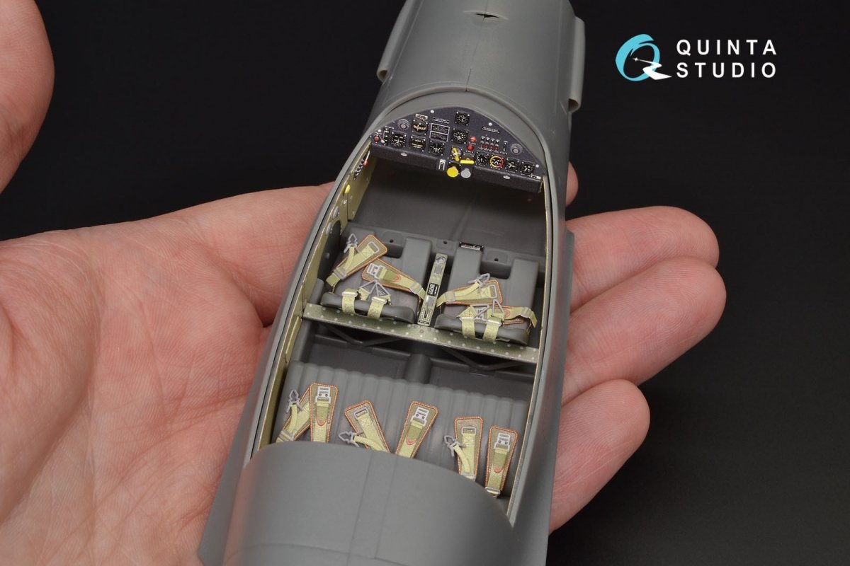 Intérieur imprimé en 3D et coloré sur papier décalcomanie Quinta Studio QD32028 Bf 108 (pour kit Eduard) 1/32 – immagine 9