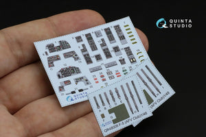 Intérieur imprimé en 3D et coloré sur papier décalcomanie Quinta Studio QD48197 pour F-5F Tiger II (pour AFV Club) à l&amp;#39;échelle 1/48 – immagine 9