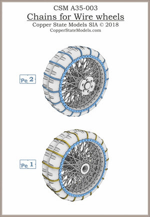 Chaînes Copper State Models A35-003 pour roues à rayons 1/35 – immagine 3