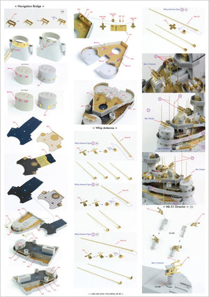 Pontos 22004F1 USS BB-61 Iowa 1944 Kit de détails (sans pont en bois) (1/200) – image 30