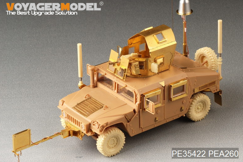 Ensemble d&amp;#39;antennes ECM Voyager modèle PEA260 pour Humvee américain moderne, type 2 (mât télescopique) (GP) 1/35 – image 2