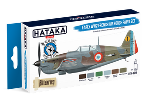 Hataka HTK-BS16 BLUE LINE – Coffret de peinture pour l&amp;#39;Armée de l&amp;#39;Air française du début de la Seconde Guerre mondiale (6 x 17 ml)