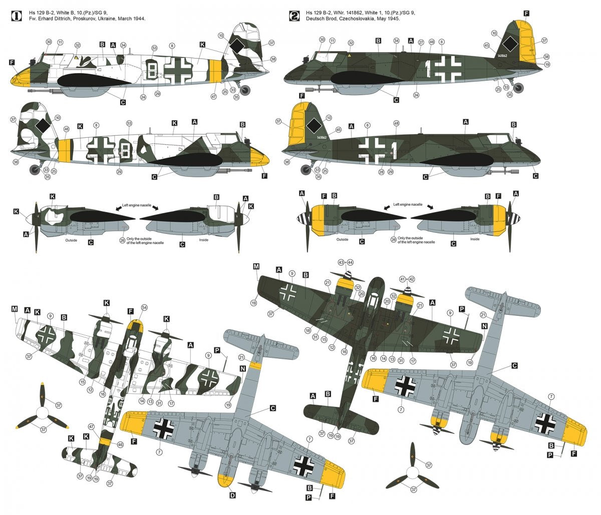 Hobby 2000 48011 Henschel Hs 129 B-2 Eastern Front 1/48 – zdjęcie 2