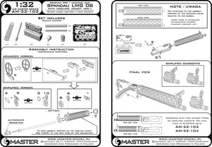 Master AM-32-102 German WWI Machine Gun Spandau LMG 08 with Cooling Jacker ver.1 1/32 – zdjęcie 5
