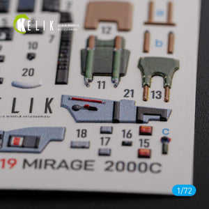KELIK K72119 Mirage 2000C stickers 3D intérieur pour modèle Svit kit 1/72 – image 3