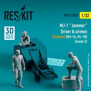 RESKIT RSF32-0037 Pilotes de brouilleur MJ-1 (Vietnam) (MJ-1A, MJ-1B) (scène 2) (3 pièces) (Impression 3D) 1/32 – immagine 2