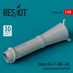 RESKIT RSU48-0268 Tuyère d&amp;#39;échappement Sabre (F.4, F-86, F-40) pour maquette Airfix (Impression 3D) 1/48
