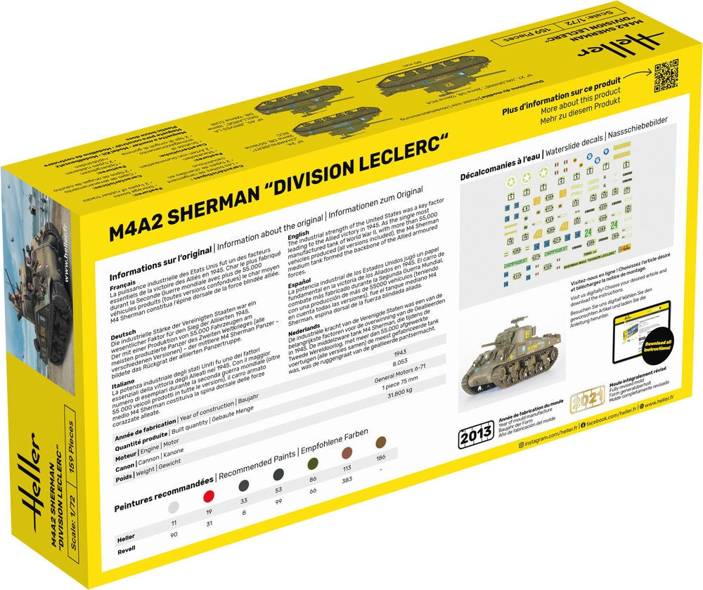 Heller 79894 M4A2 Sherman Division Leclerc deco.FR 1/72 – zdjęcie 3