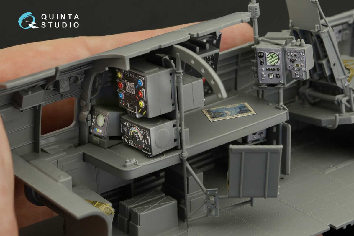 Intérieur imprimé en 3D et coloré sur papier décalcomanie Quinta Studio QD32150 Avro Lancaster B. Mk.I/III (Border Model) à l&amp;#39;échelle 1/32 – Bild 9