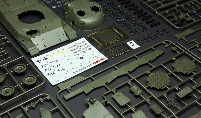 Maquette Meng TS-015 CHAR DE COMBAT PRINCIPAL ALLEMAND LEOPARD 1 A5 (1/35) – Bild 11
