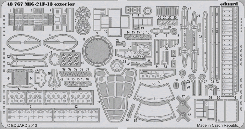 Eduard 48767 MiG-21F-13 extérieur 1/48 Trumpeter