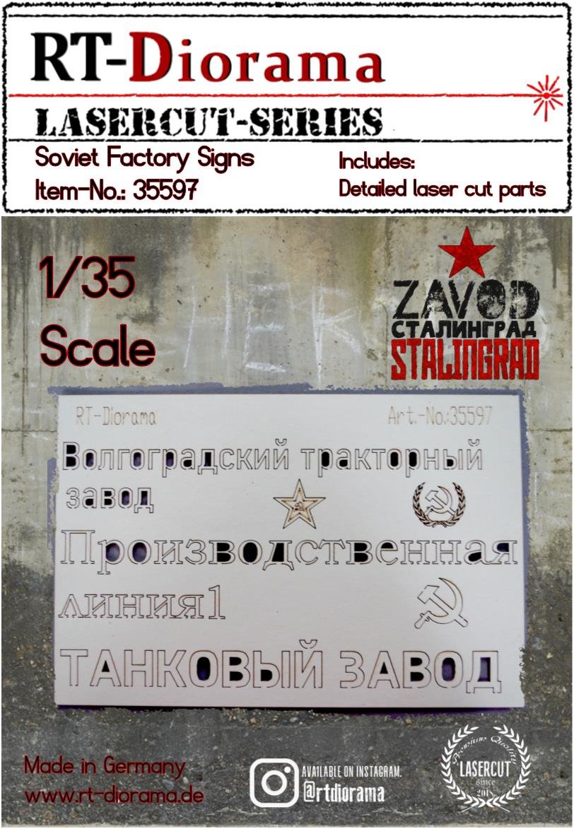RT-Diorama 35597 Panneaux d'usine soviétiques 1/35