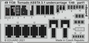 Train d&amp;#39;atterrissage Eduard 491138 Tornado ASSTA 3.1 pour Revell 1/48