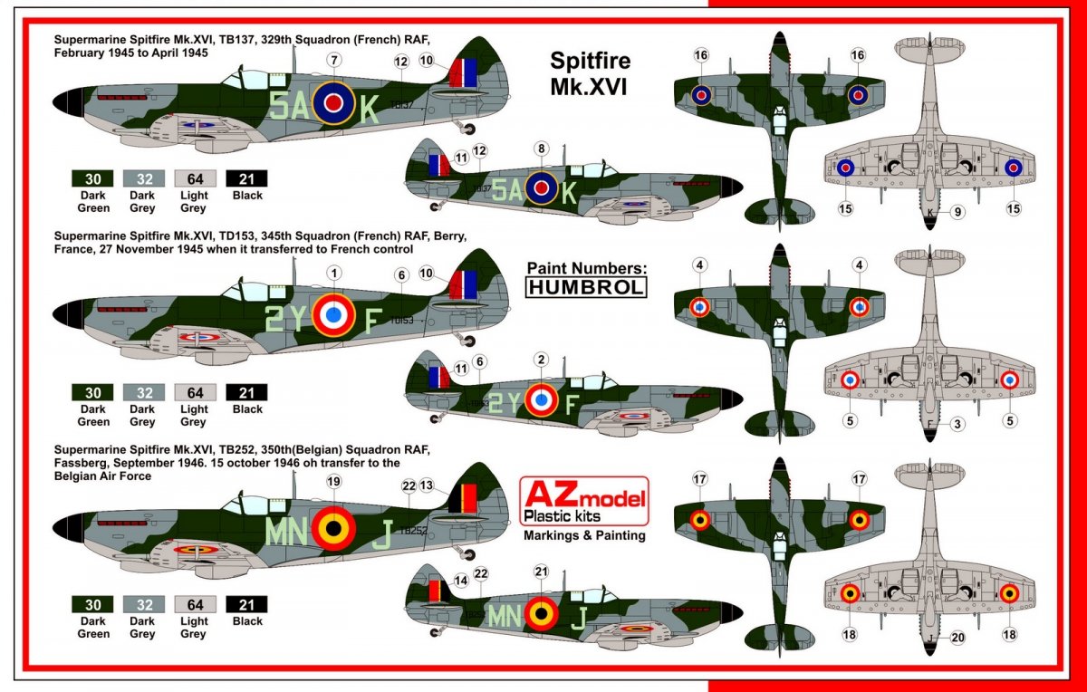 AZmode AZ7485 Supermarine Spitfire Mk. XVI Early 1/72 – image 2