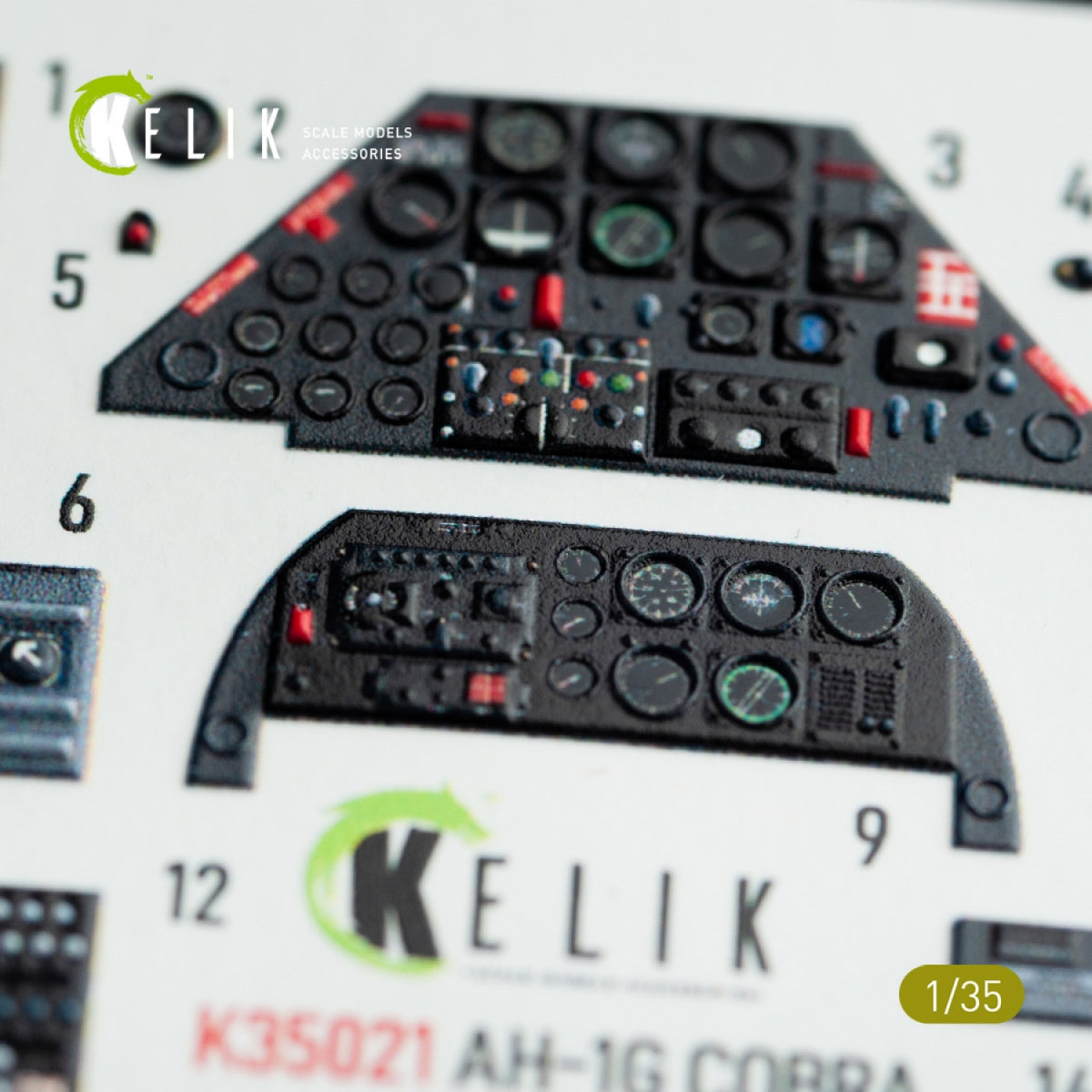 KELIK K35021 AH-1G COBRA - Décalcomanies 3D pour intérieur de maquette ICM au 1/35 – immagine 4