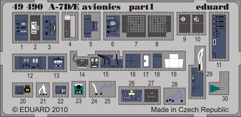 Avionique Eduard 49490 A-7D/E 1/48 Hobby Boss