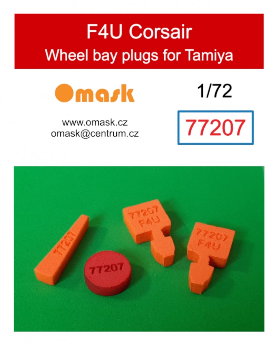 Omask 77207 Bouchons de puits de train d'atterrissage pour F4U Corsair (pour Tamiya) 1/72