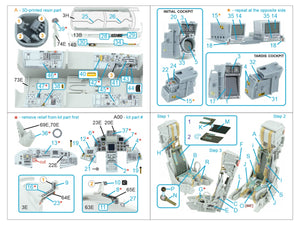 Intérieur imprimé en 3D et coloré sur papier décalcomanie (Italeri) pour Quinta Studio QD+32228 Tornado Gr.4 (avec pièces en résine imprimées en 3D) 1/32 – immagine 3
