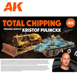 AK Interactive AK11767 SIGNATURE SET – TOTAL CHIPPING – KRISTOF PULINCKX PEINT SET 18x17 ml – immagine 4