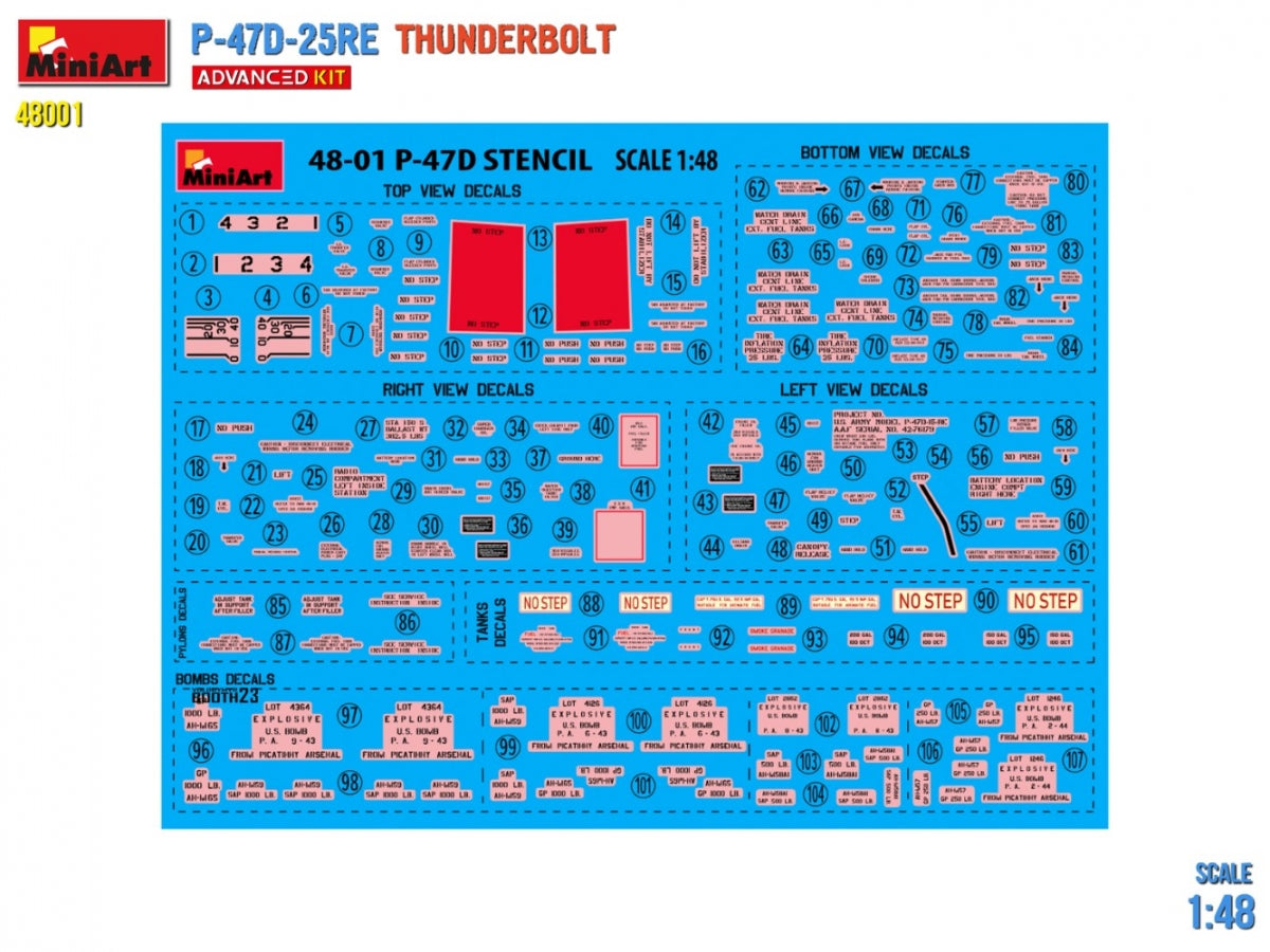 MiniArt 48001 P-47D-25RE Thunderbolt - Kit avancé 1/48 – immagine 3