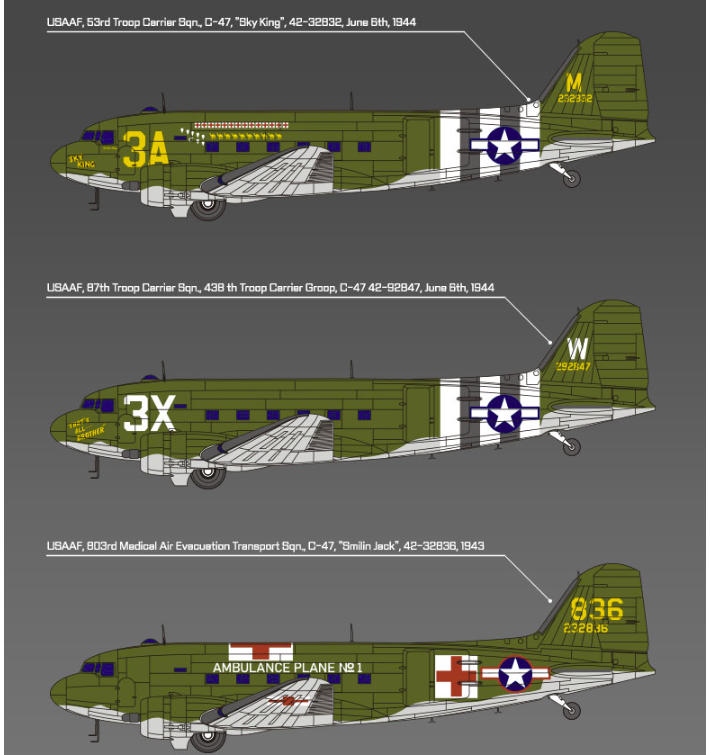 Academy 12633 USAAF C-47 Skytrain 1/144 – zdjęcie 4