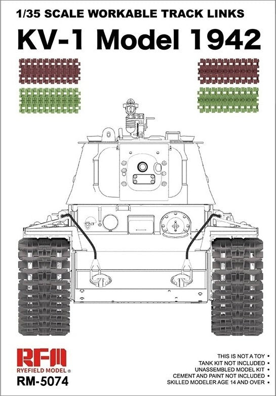 Maquette Rye Field 5077 KV-1 - Chenilles fonctionnelles 1/35 