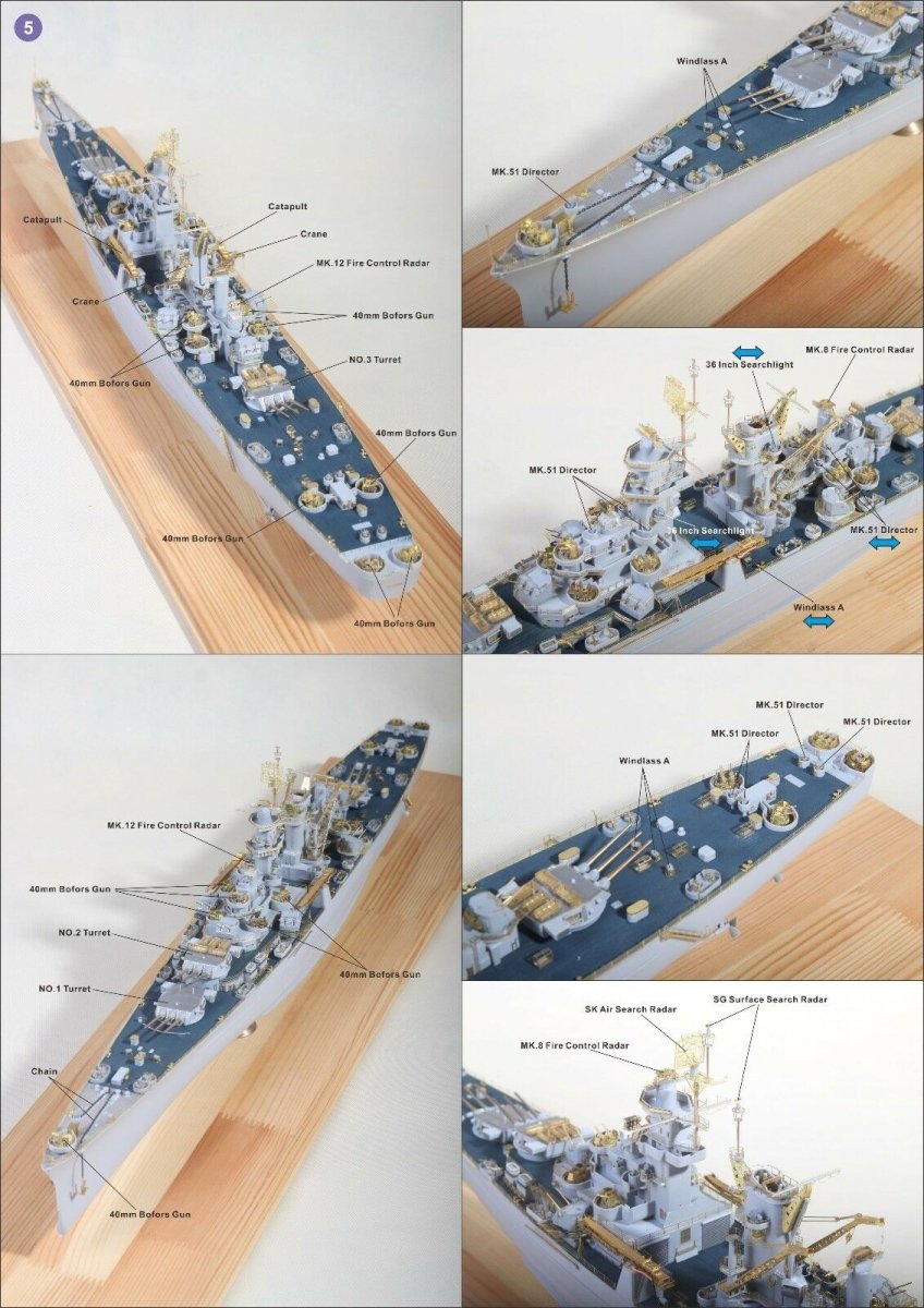 Kit de détails Very Fire VF350006 USS CB-1 Alaska (Hobby Boss 86513) 1/350 – image 2