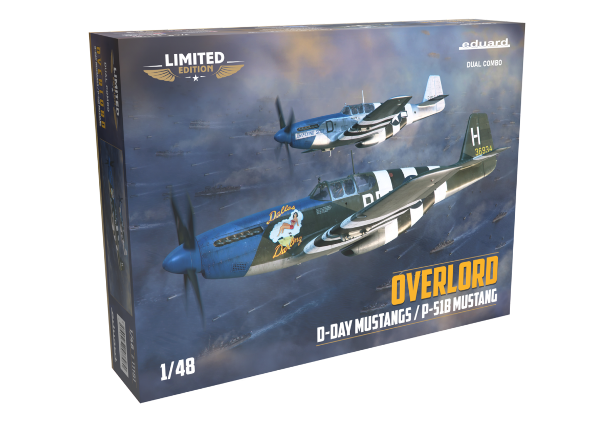 Eduard 11181 OVERLORD : MUSTANGS DU JOUR J / COMBINAISON DOUBLE P-51B MUSTANG 1/48