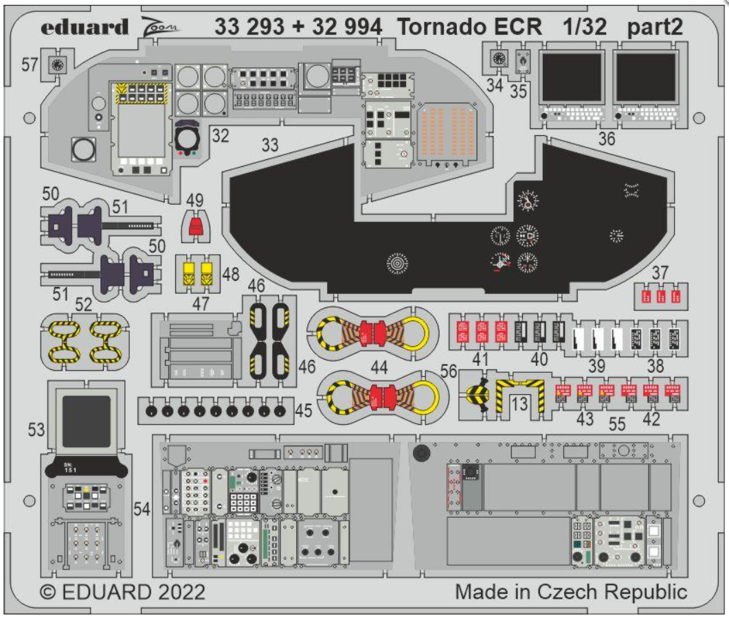 Intérieur Eduard 32994 Tornado ECR ITALERI 1/32