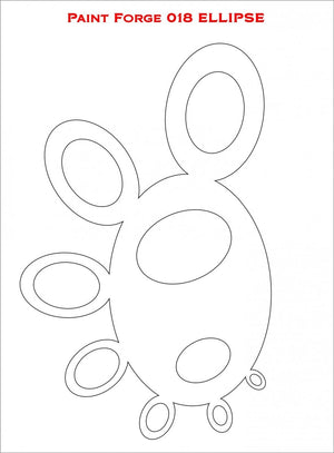 Pochoir Paint Forge PFST018L - Ellipse – immagine 2