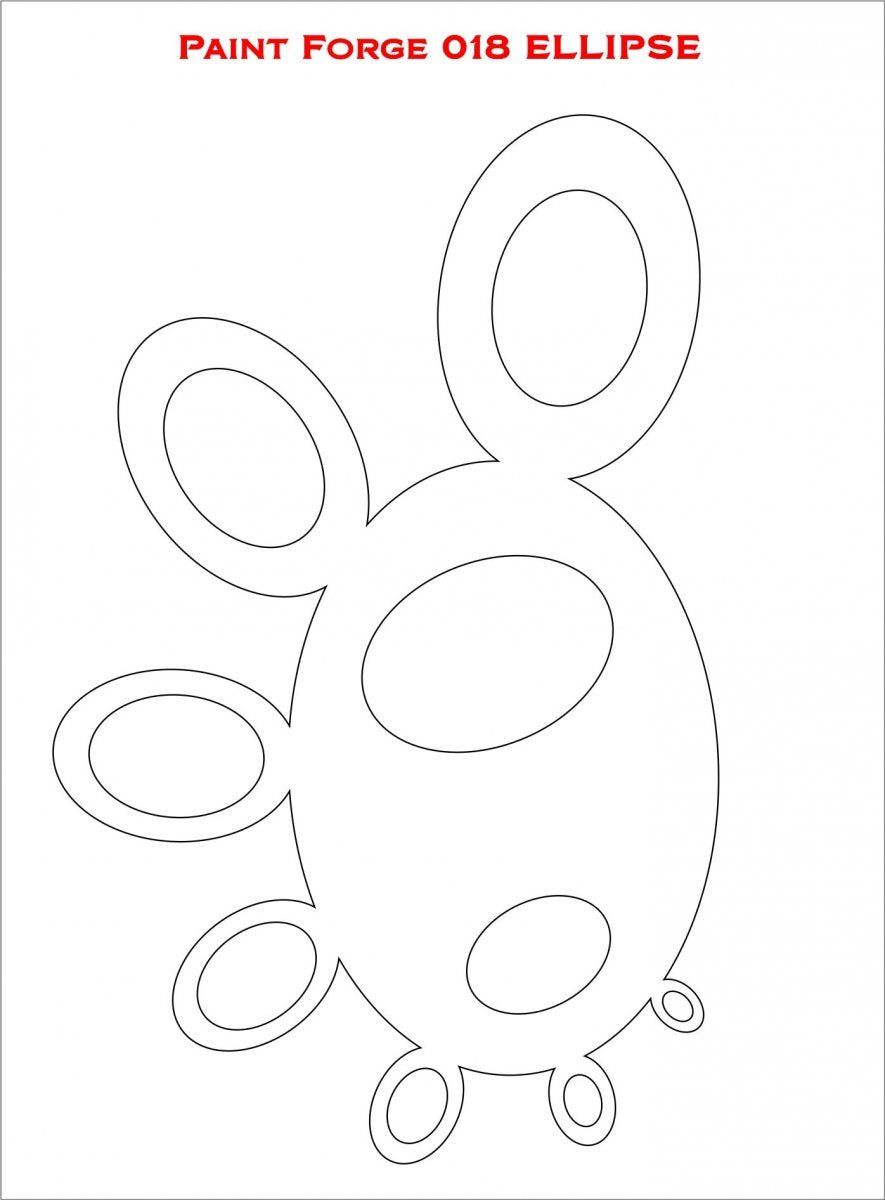 Pochoir Paint Forge PFST018L - Ellipse – immagine 2