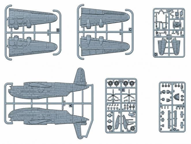 Roden 353 Short S.25 Sunderland Mark III/V 1/144