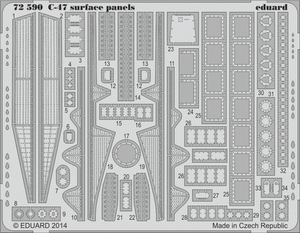 Eduard 72590 Panneaux de surface C-47 1/72 AIRFIX