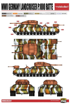 Modelcollect UA72088 Landcruiser allemand P.1000 de la Seconde Guerre mondiale (1/72) – image 3