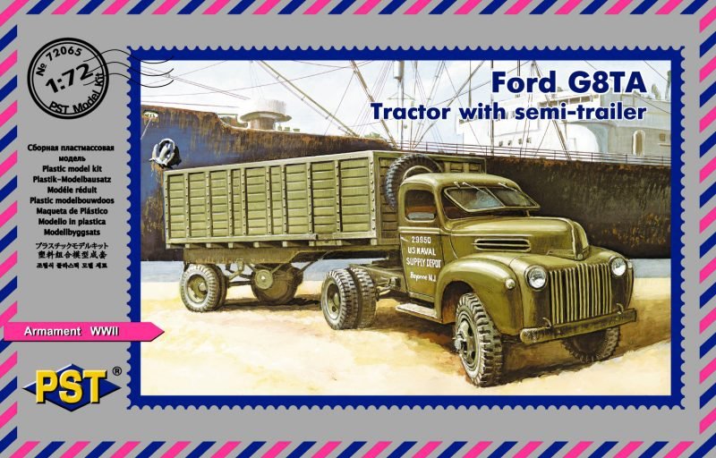 Tracteur Ford G8TA avec semi-remorque PST 72065, échelle 1/72